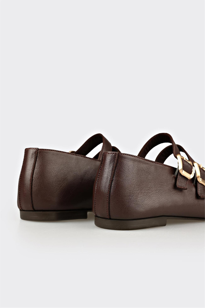 Kahve Deri Kadın Günlük Ayakkabı