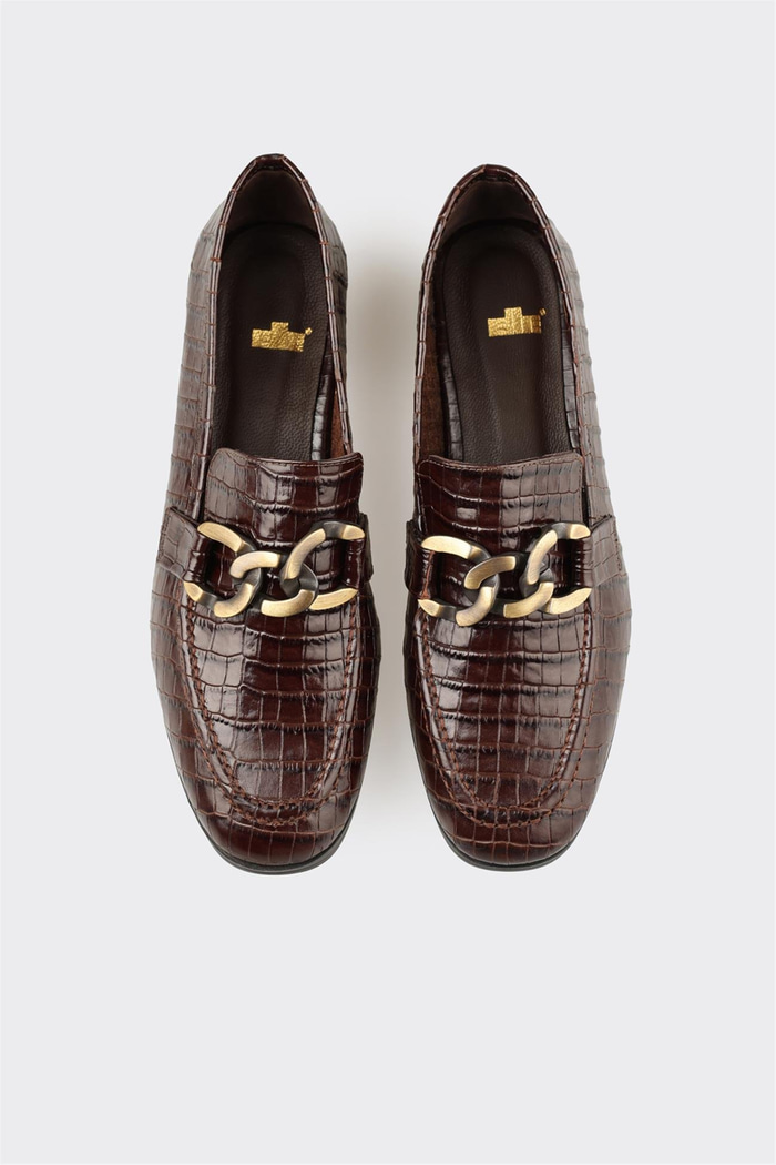 Kahve Deri Kadın Günlük Ayakkabı