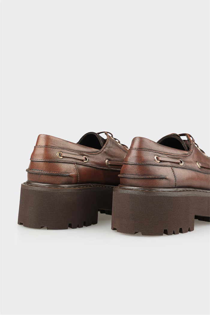 Kahve Deri Kadın Günlük Ayakkabı