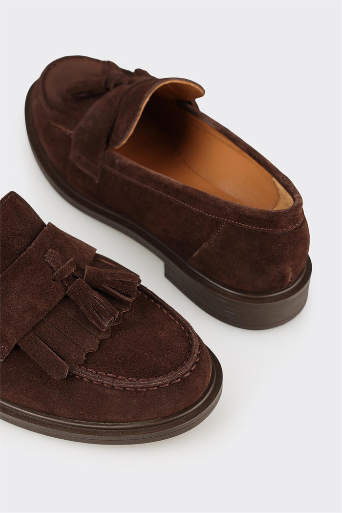 Kahve Deri Kadın Günlük Loafer