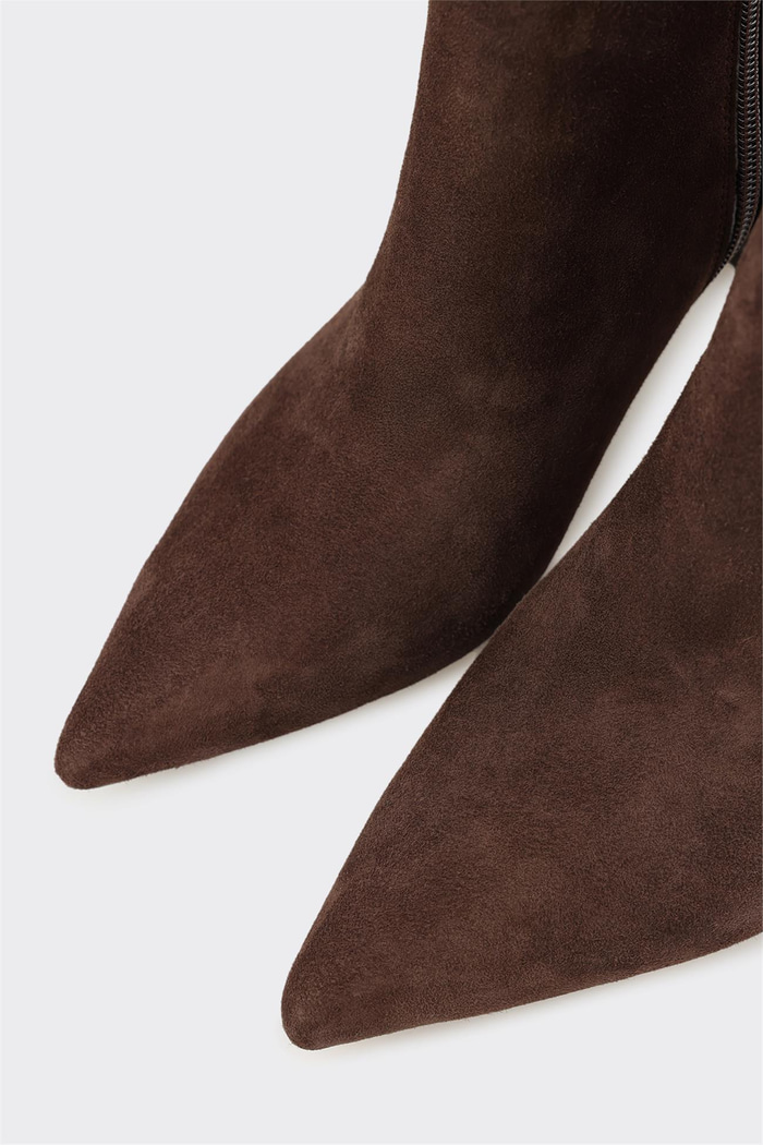 Kahve Deri Kadın Klasik Bot