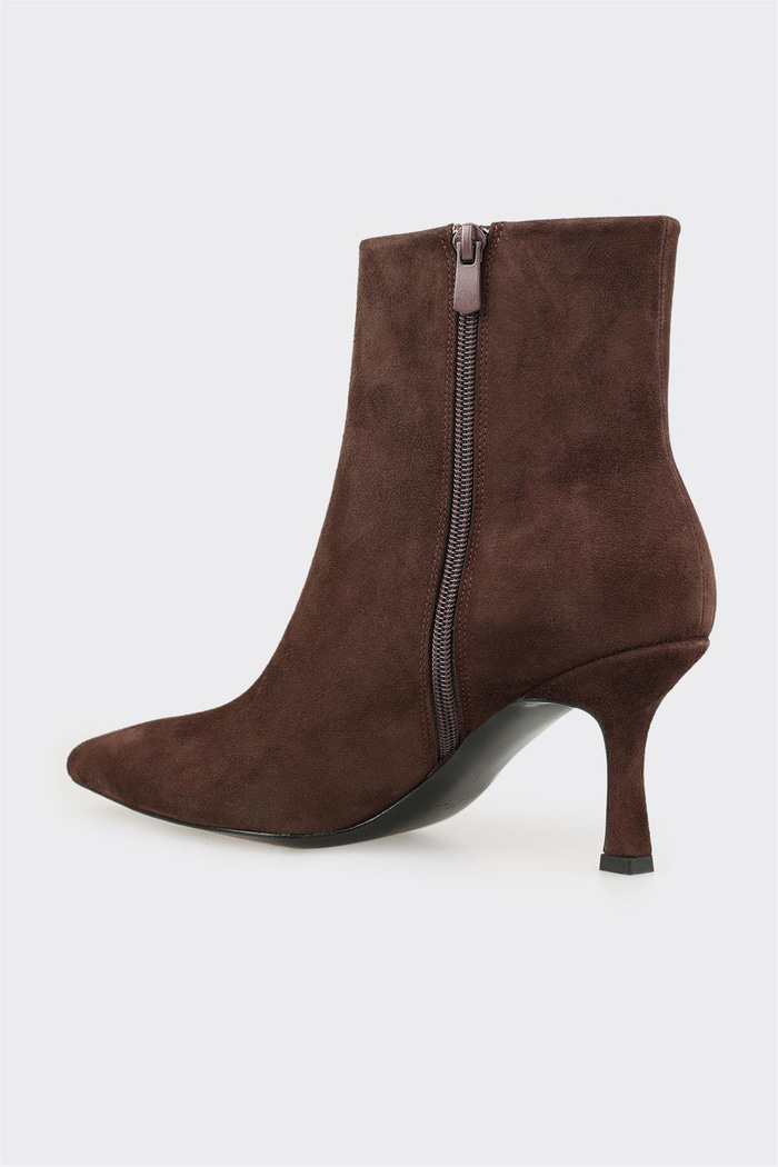 Kahve Deri Kadın Klasik Bot