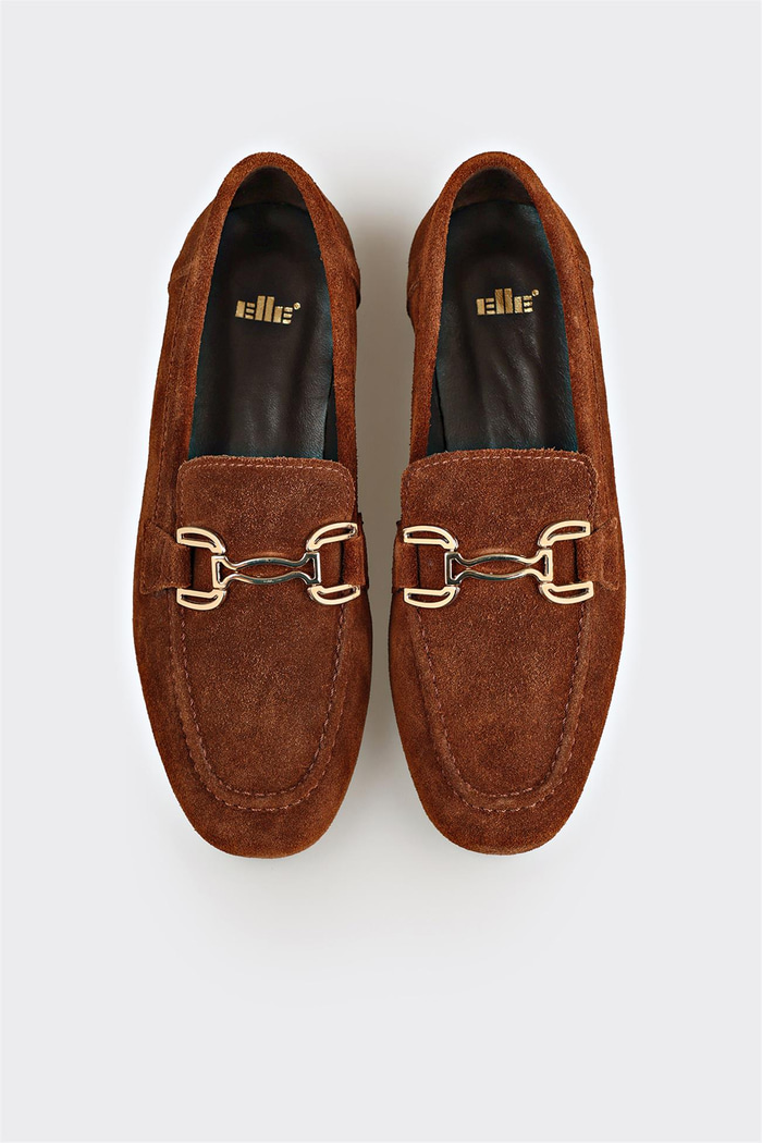 Kahve Deri Kadın Loafer