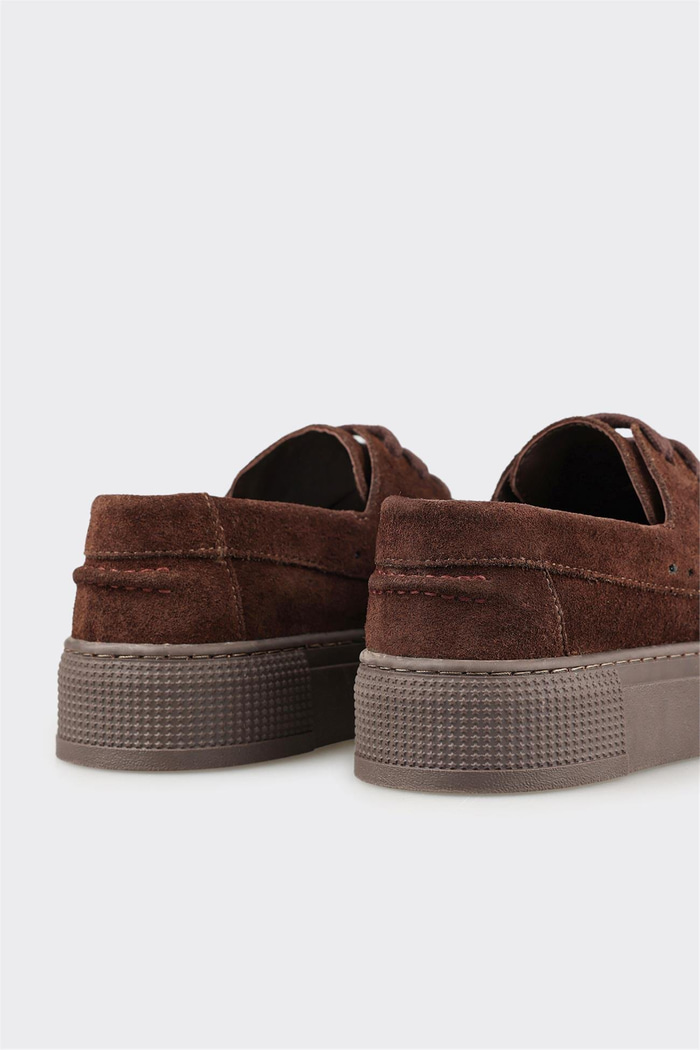 Kahve Deri Kadın Spor Ayakkabı