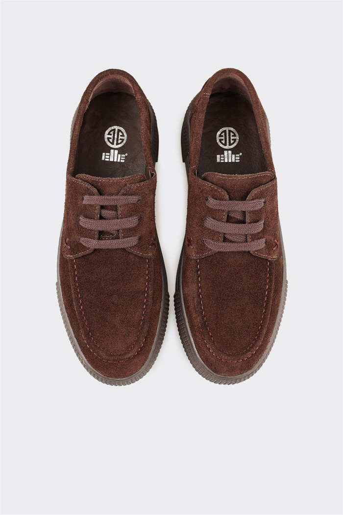 Kahve Deri Kadın Spor Ayakkabı