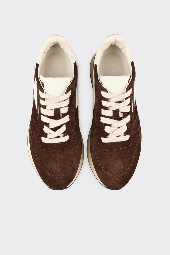 Kahve Deri Kadın Spor Ayakkabı