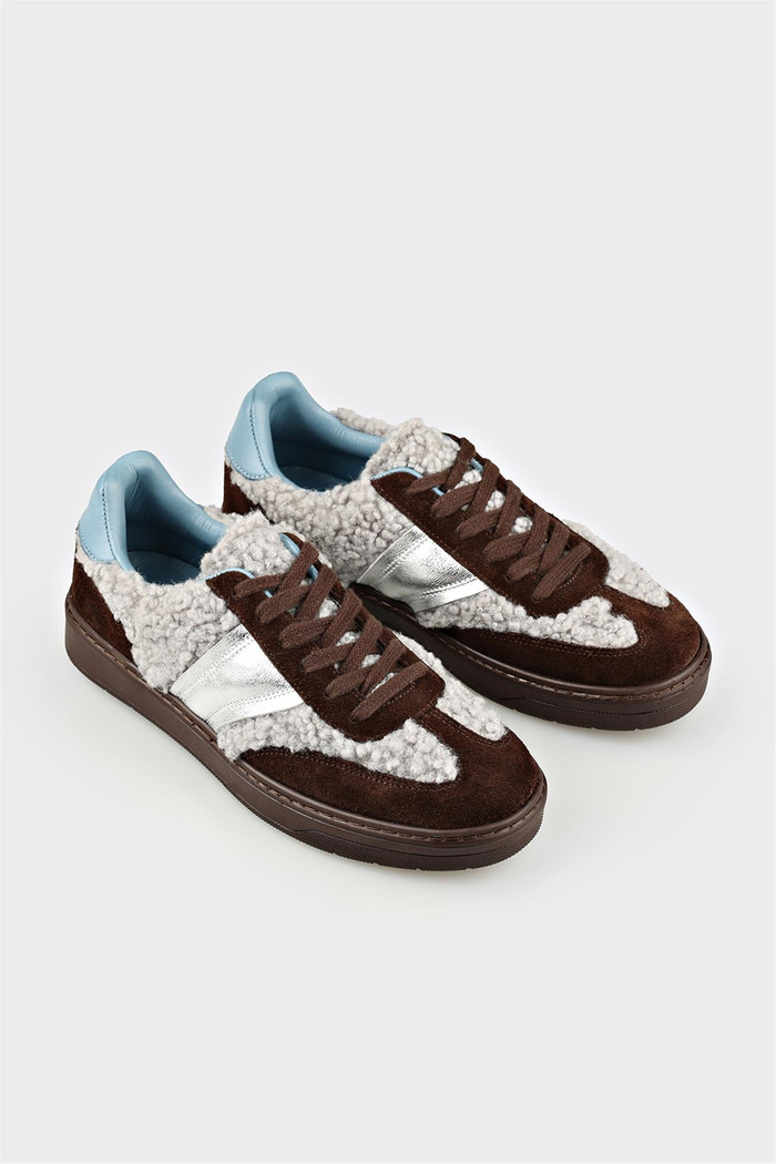 Kahve Deri Kadın Spor Ayakkabı