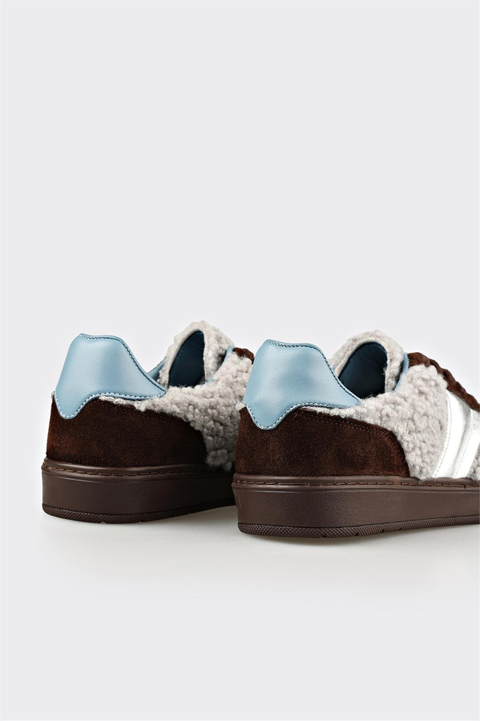 Kahve Deri Kadın Spor Ayakkabı