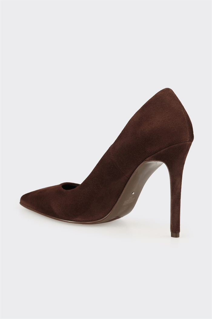 Kahve Deri Kadın Stiletto