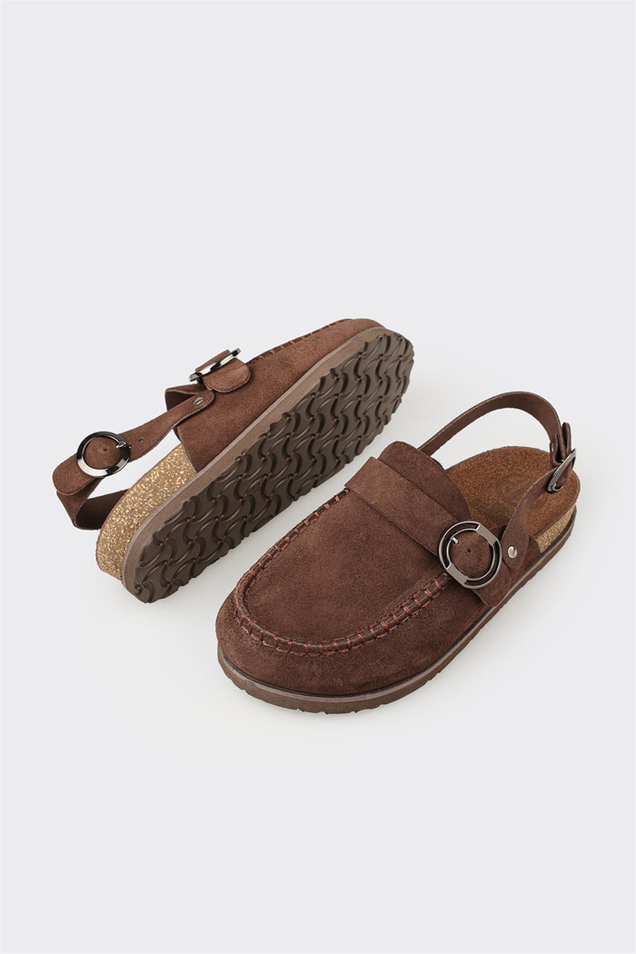 Kahve Deri Kadın Terlik