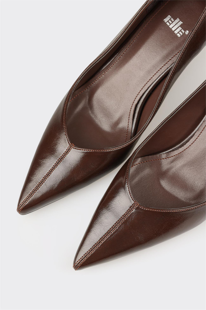 Kahve Kadın Orta Topuk Ayakkabı