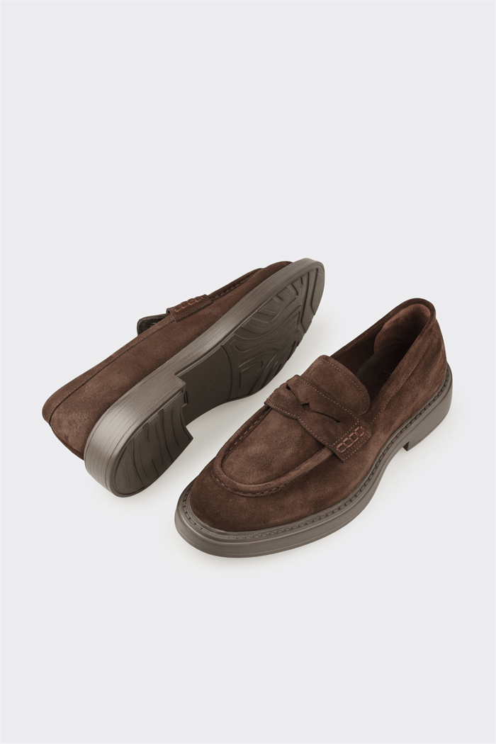 Kahve Deri Erkek Klasik Loafer