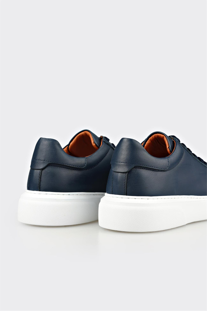 Lacivert Deri Erkek Günlük Ayakkabı