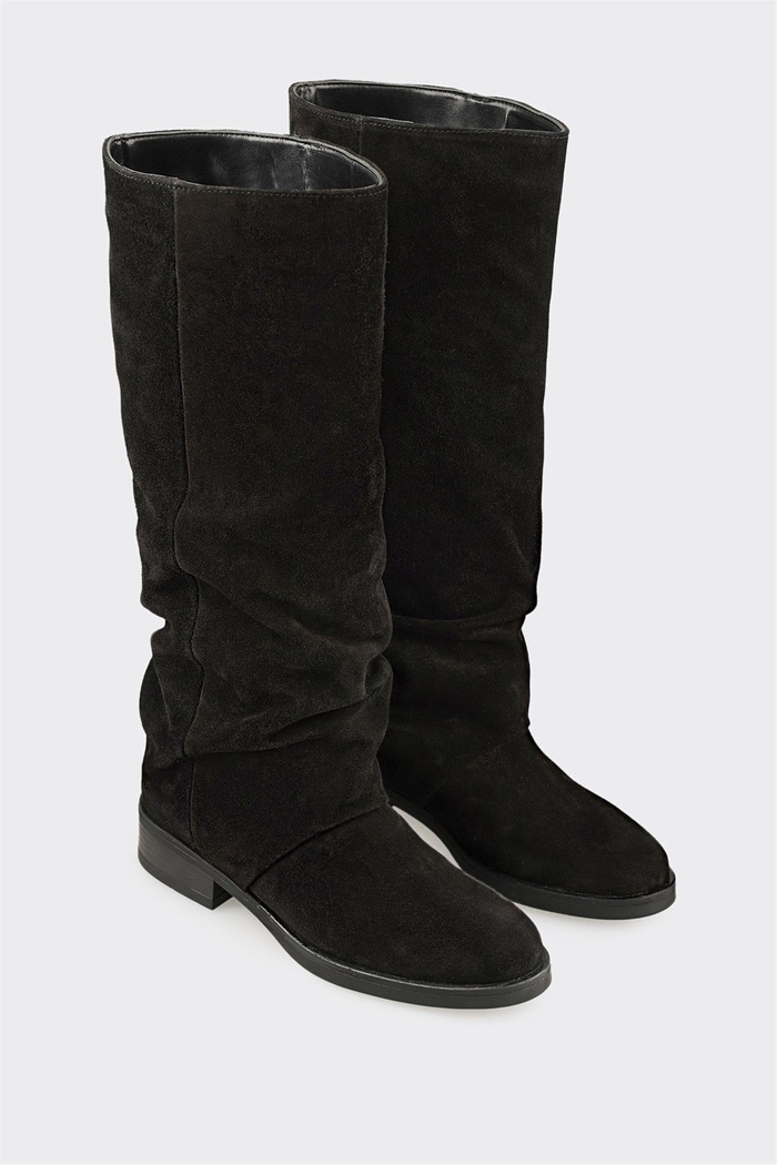 Siyah Deri Kadın Çizme