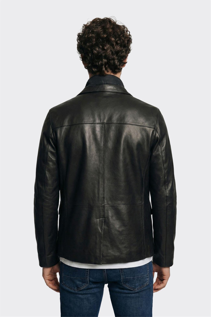 Siyah Deri Erkek Ceket