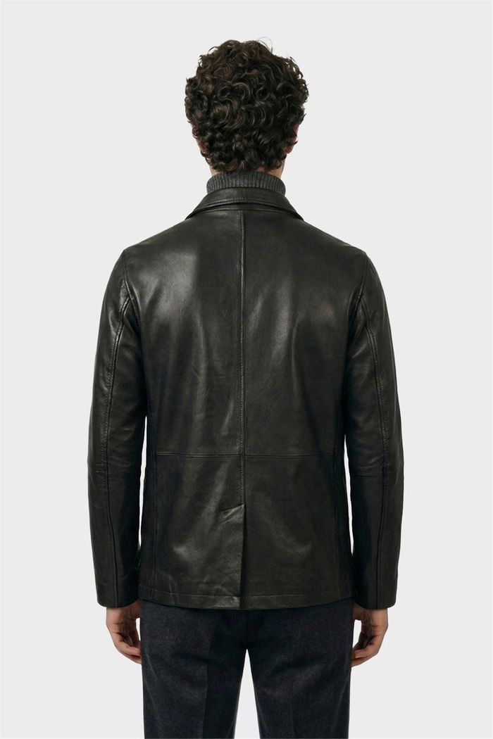 Siyah Deri Erkek Ceket