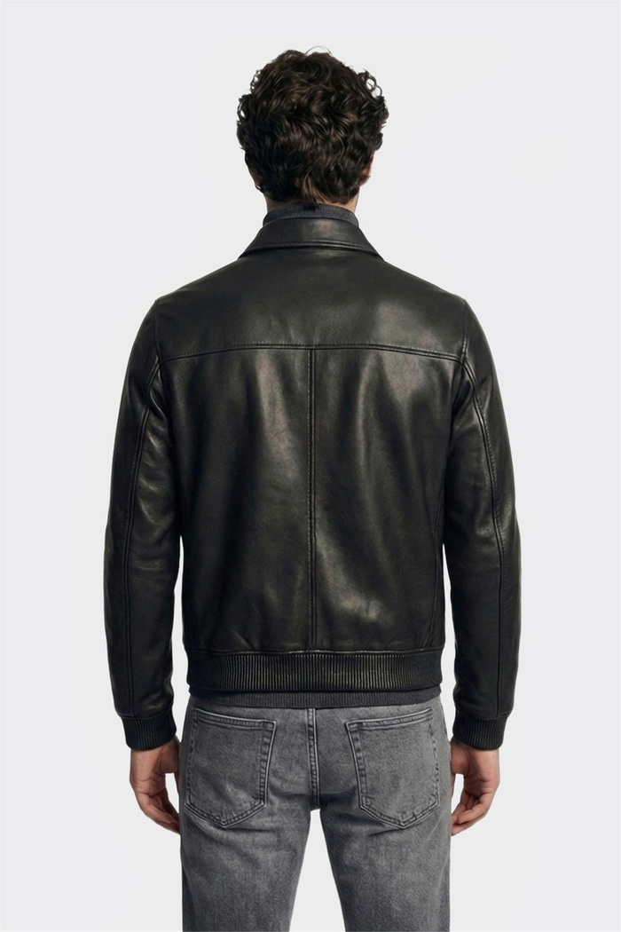 Siyah Deri Erkek Ceket