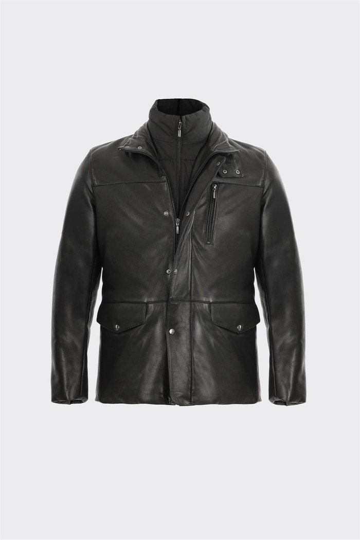 Siyah Deri Erkek Ceket