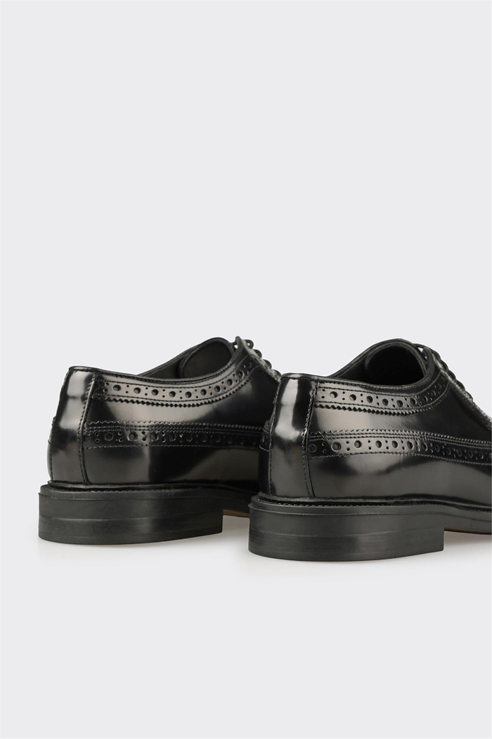 Siyah Deri Erkek Günlük Ayakkabı