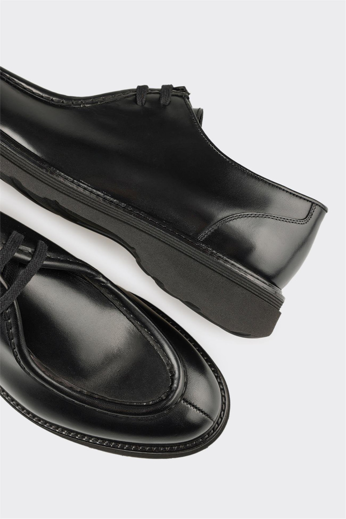 Siyah Deri Erkek Günlük Ayakkabı