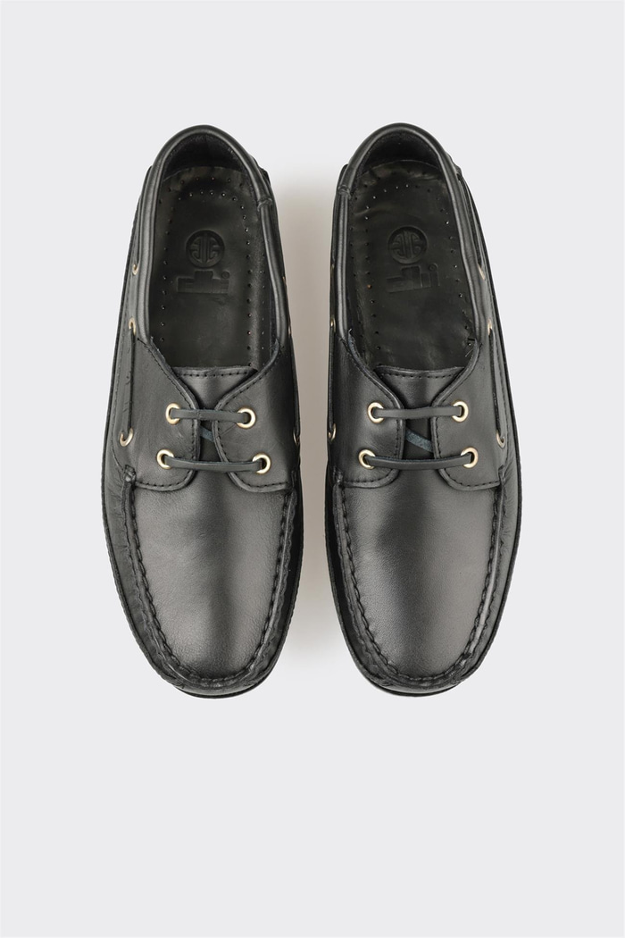 Siyah Deri Erkek Günlük Ayakkabı