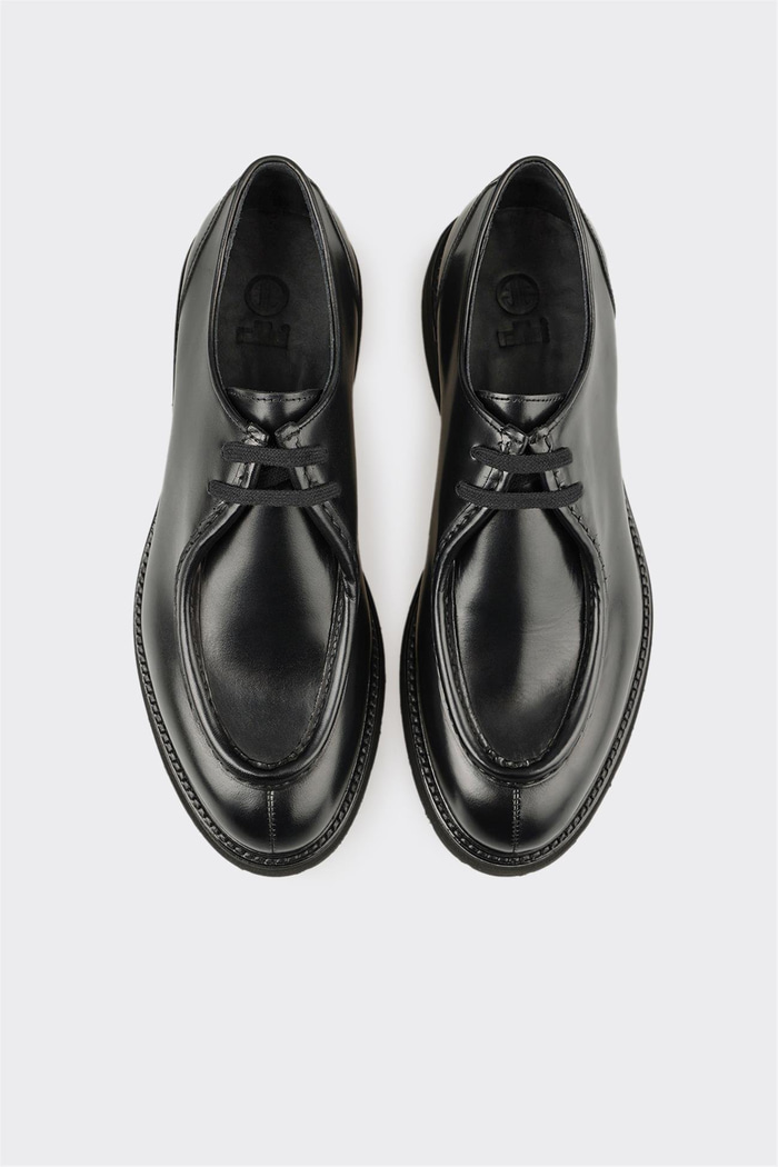 Siyah Deri Erkek Günlük Ayakkabı