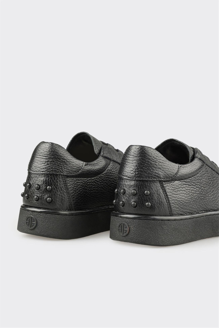 Siyah Deri Erkek Günlük Ayakkabı