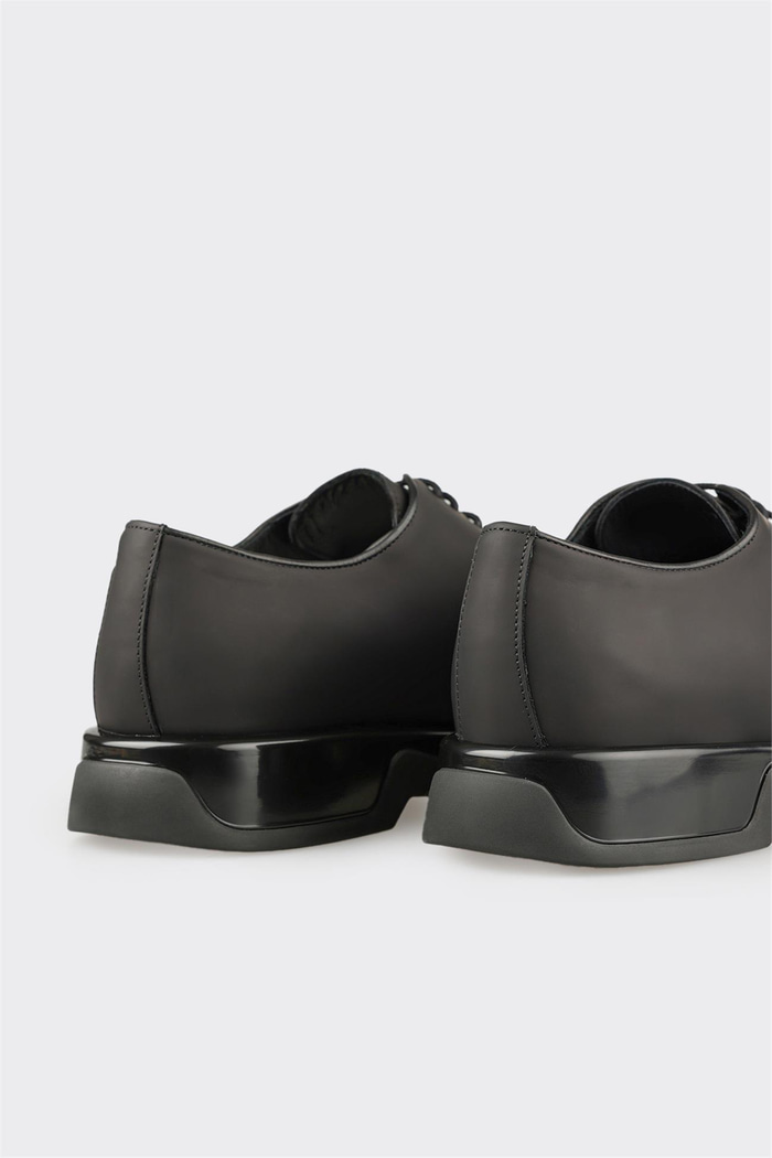 Siyah Deri Erkek Günlük Ayakkabı