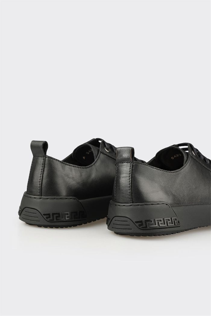 Siyah Deri Erkek Günlük Ayakkabı