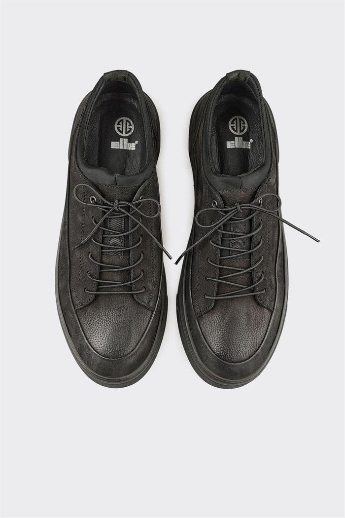 Siyah Deri Erkek Günlük Ayakkabı