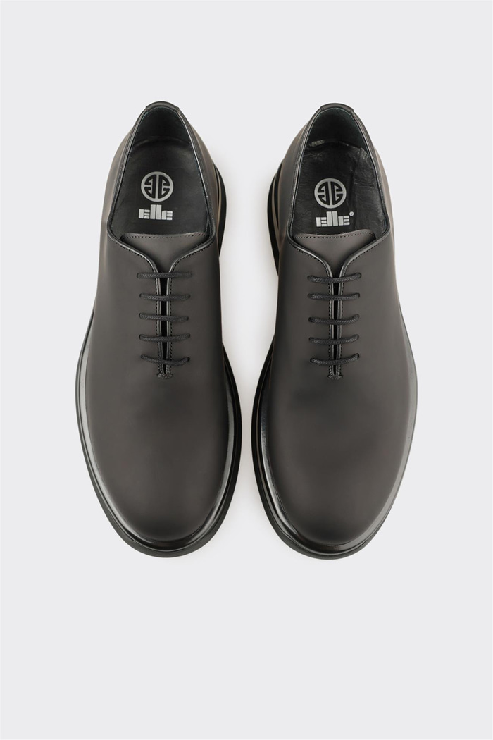 Siyah Deri Erkek Günlük Ayakkabı