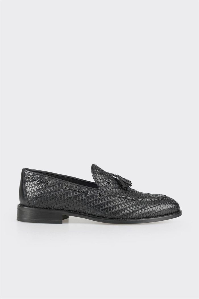 Siyah Deri Erkek Loafer