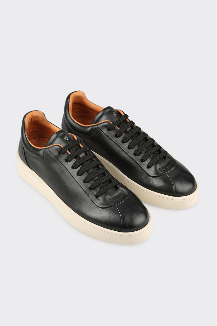 Siyah Deri Erkek Spor Ayakkabı