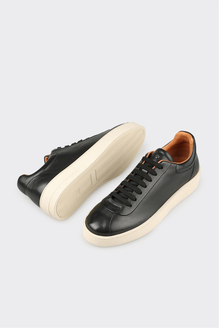 Siyah Deri Erkek Spor Ayakkabı