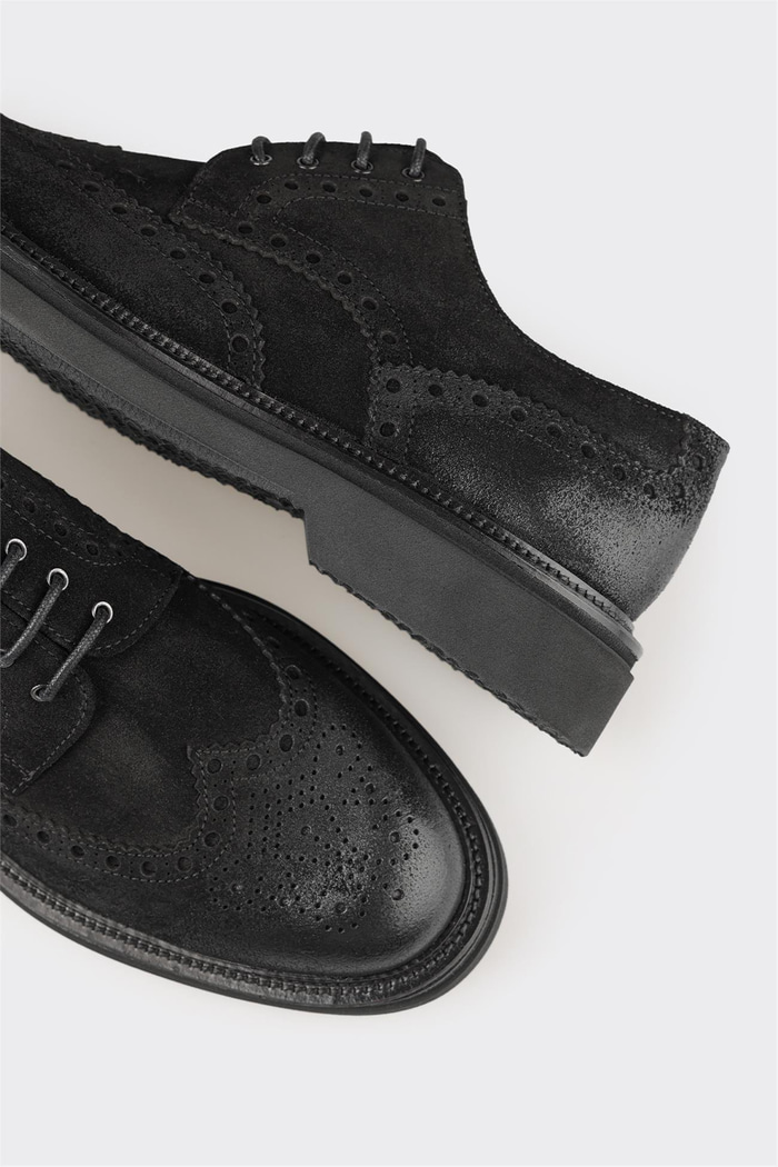 Siyah Deri Erkek Spor Ayakkabı