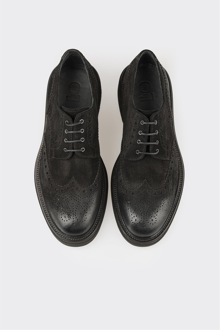 Siyah Deri Erkek Spor Ayakkabı