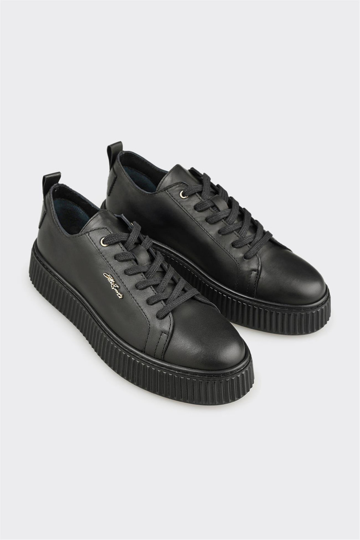 Siyah Deri Erkek Spor Ayakkabı