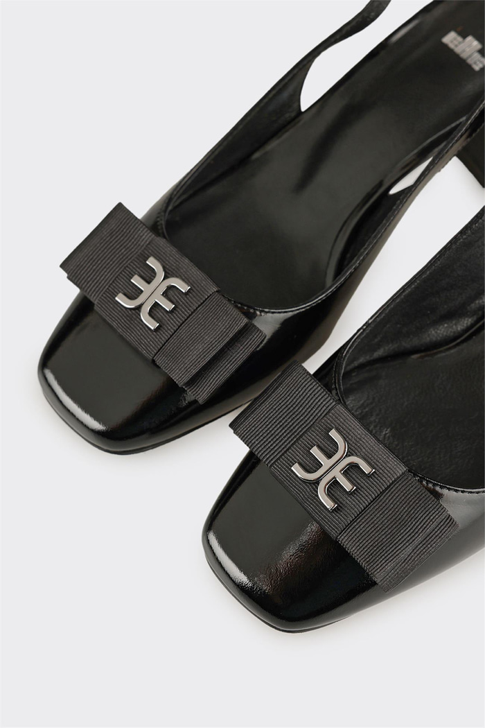 Siyah Deri Kadın Ayakkabı