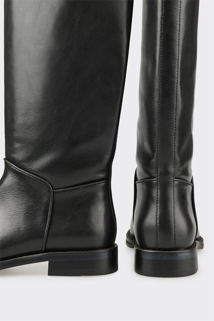 Siyah Deri Kadın Çizme