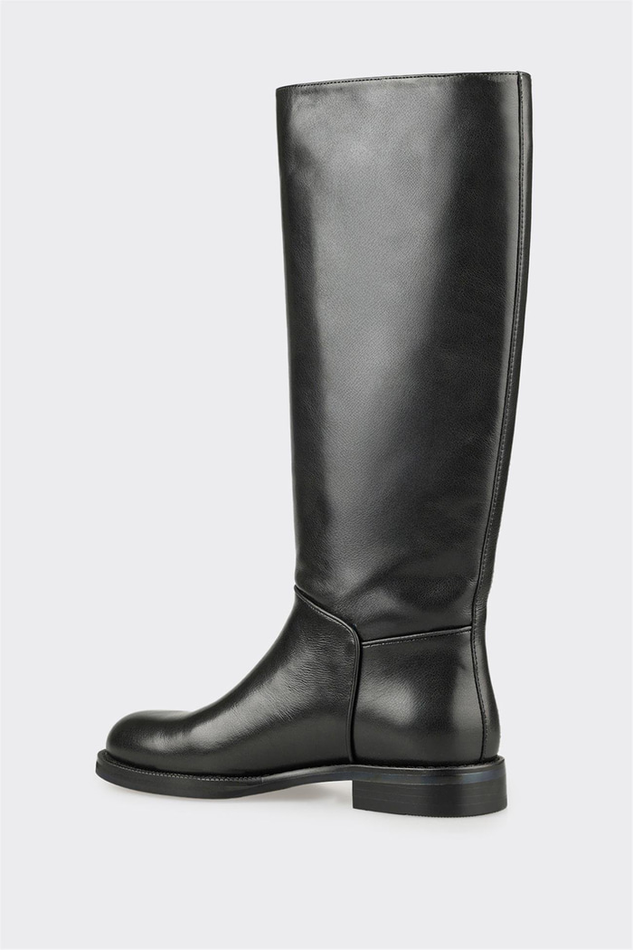 Siyah Deri Kadın Çizme