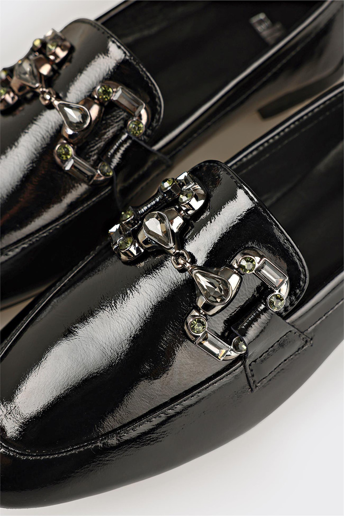 Siyah Deri Kadın Günlük Ayakkabı