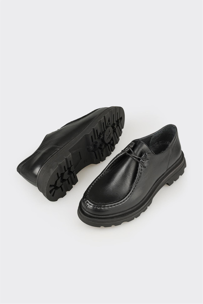 Siyah Deri Kadın Günlük Ayakkabı