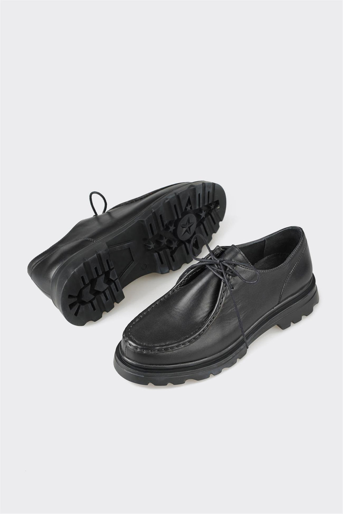 Siyah Deri Kadın Günlük Ayakkabı