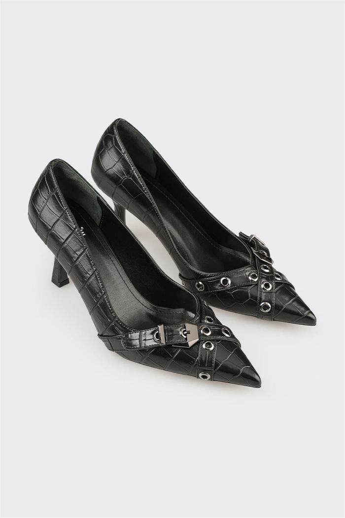 Siyah Kadın Yüksek Topuk Ayakkabı