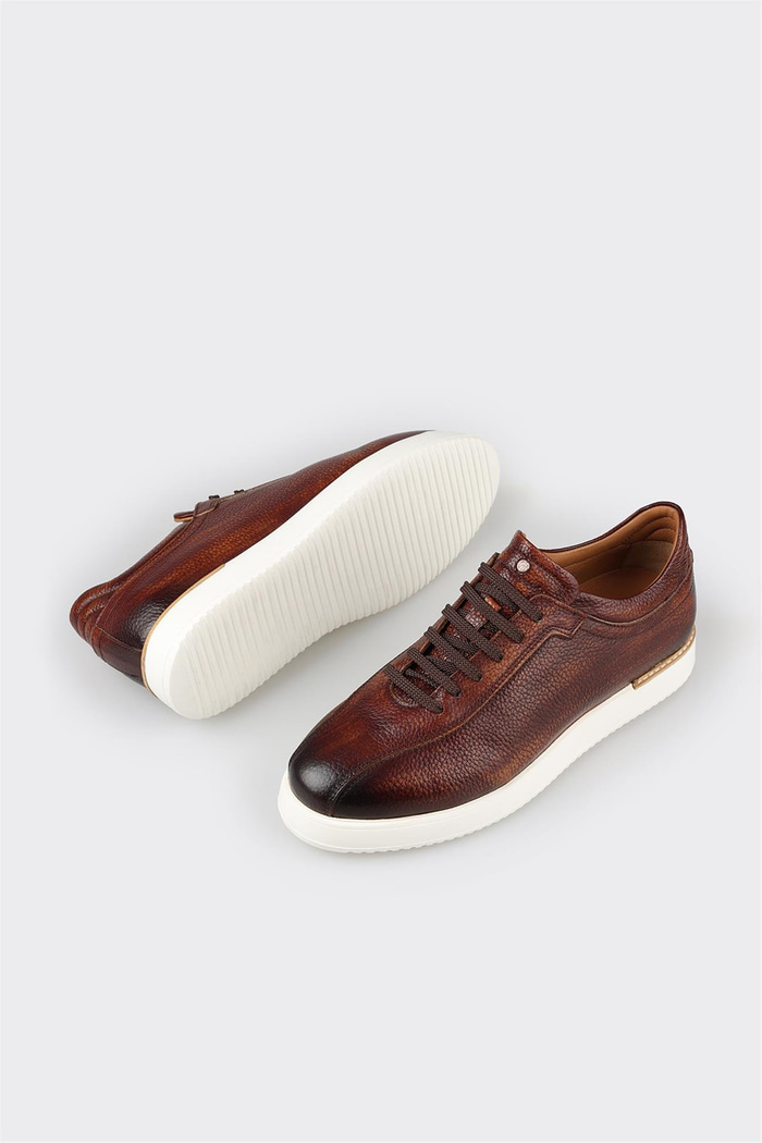 Taba Deri Erkek Günlük Ayakkabı