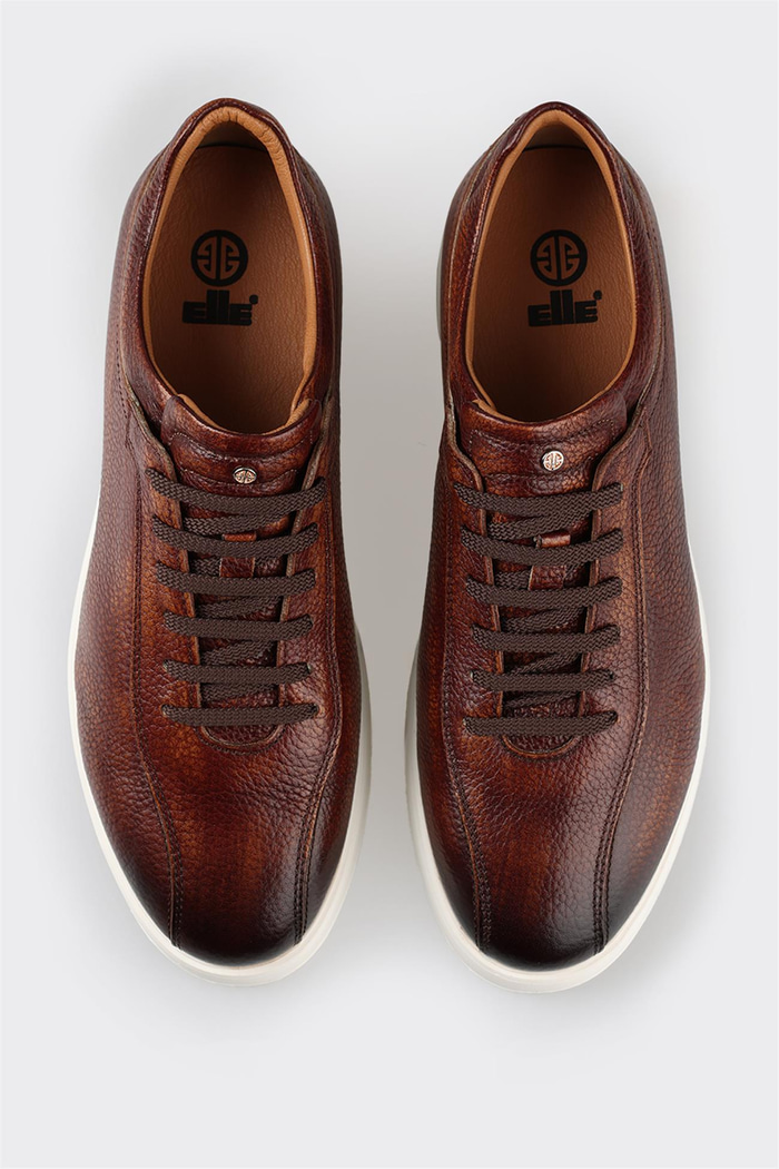 Taba Deri Erkek Günlük Ayakkabı