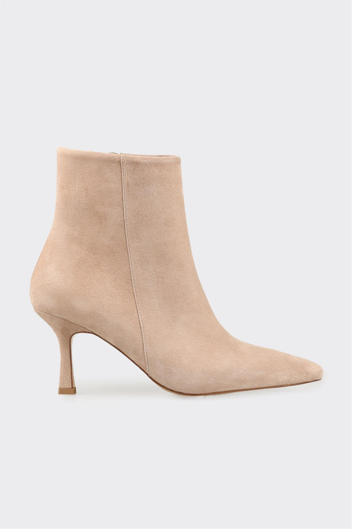 Vizon Deri Kadın Klasik Bot