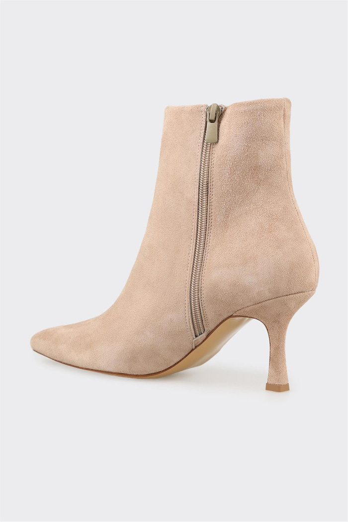 Vizon Deri Kadın Klasik Bot