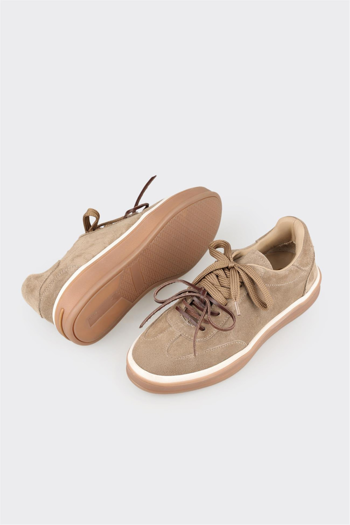 Vizon Deri Kadın Spor Ayakkabı