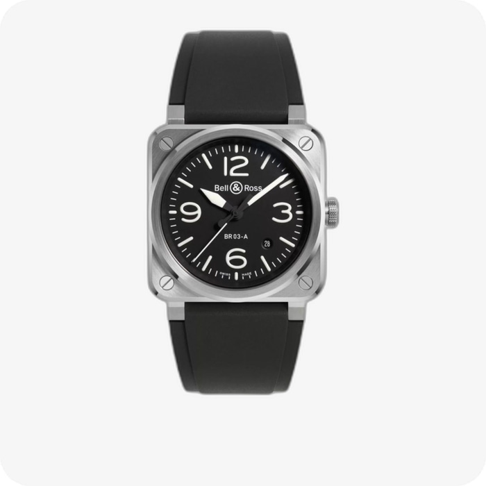 Bell & Ross Instruments BR 03 AUTO BLACK STEEL